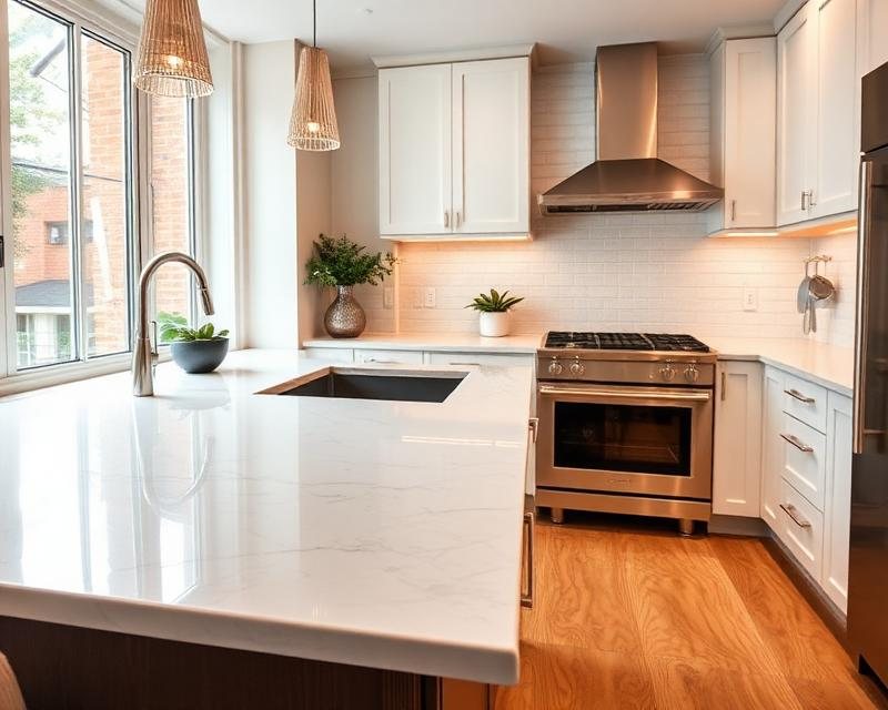 Quartz Kitchen Countertops by BlueStone Creations