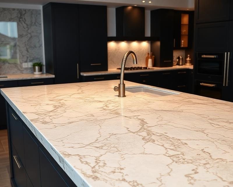 Quartzite Statement Kitchen by BlueStone Creations