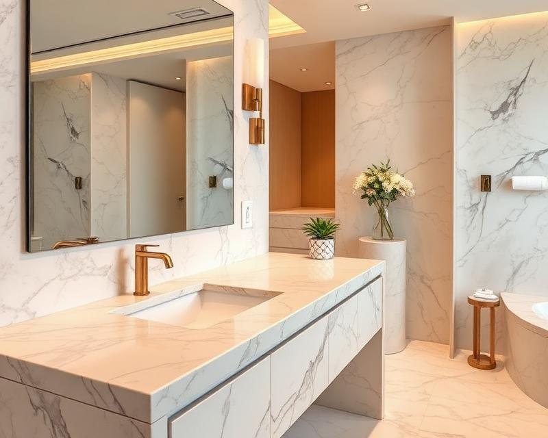 Marble Bathroom Vanity by BlueStone Creations
