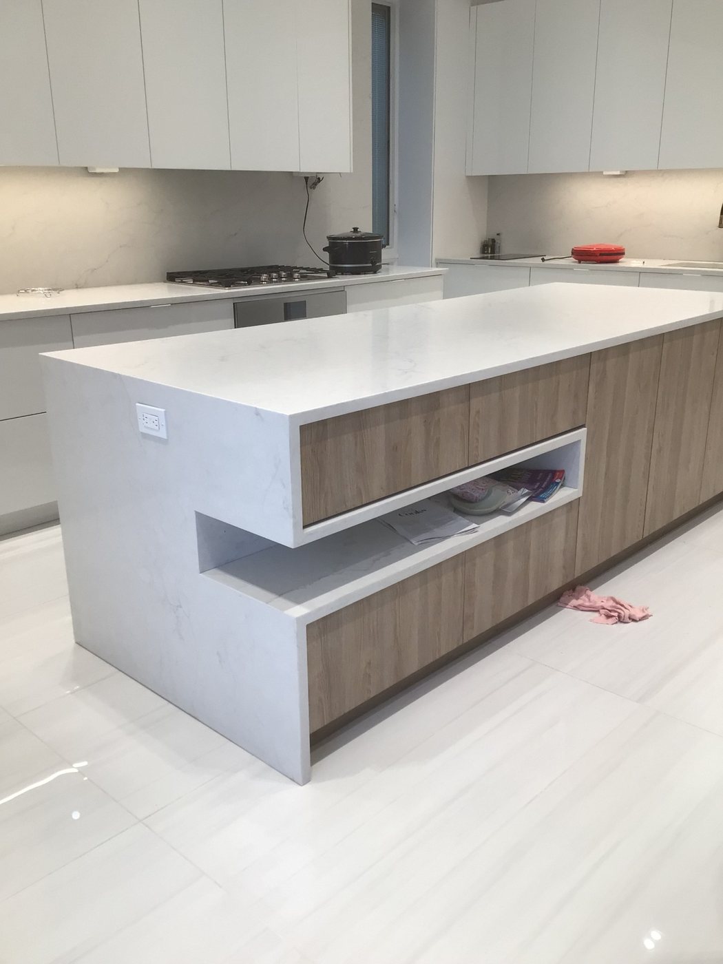 Custom Island with Shelf by BlueStone Creations