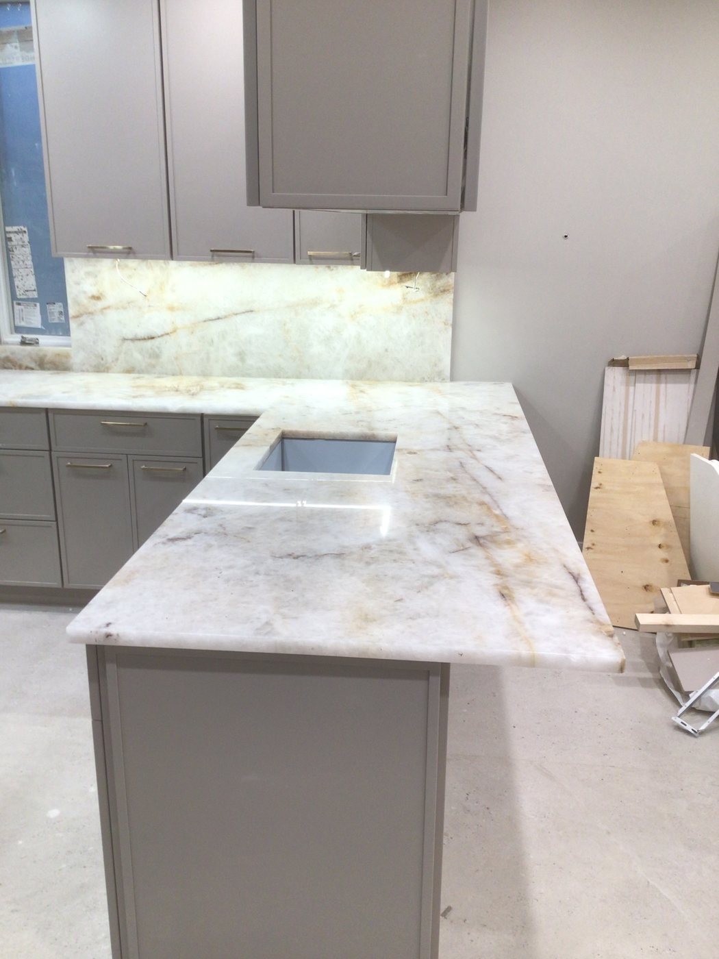 Quartzite Countertop & Sink by BlueStone Creations